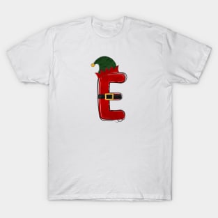 Letter E - Christmas Letter T-Shirt